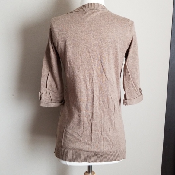 Taupe half sleeve cardigan - Picture 6 of 6